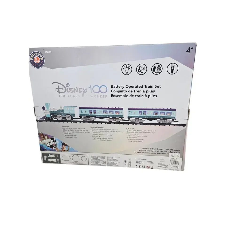 NEW Disney Lionel 100 Years Battery Operate Train Holiday Christmas 36 Piece Set